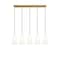 Z-Lite Farrell 5 Light Linear Chandelier, 6in. W x 11in. H, Modern Gold 3043P6-5L-MGLD - alternate 2